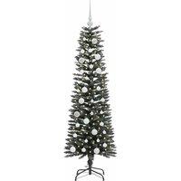 Berkfield Home Elegant Artificial Christmas Tree with 150 LEDs Green 43 x 43 x 150 cm
