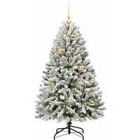 Berkfield Home Elegant Artificial Christmas Tree Green & White 120 cm PVC & Metal
