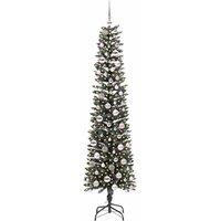 Berkfield Home Elegant Artificial Christmas Tree with 300 LEDs Green 58 x 58 x 210 cm