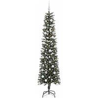 Berkfield Home Elegant Artificial Christmas Tree with 300 LEDs Green 58 x 58 x 210 cm