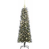 Berkfield Home Elegant Artificial Christmas Tree with 150 LEDs Green 43 x 43 x 150 cm