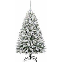 Berkfield Home Elegant Artificial Christmas Tree Green & White 120 cm PVC & Metal