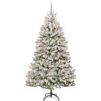 Berkfield Home Elegant Artificial Christmas Tree Green & White 240 cm PVC & Metal
