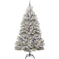 Berkfield Home Elegant Artificial Christmas Tree Green & White 240 cm PVC & Metal