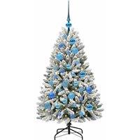 Berkfield Home Elegant Artificial Christmas Tree Green & White 120 cm PVC & Metal