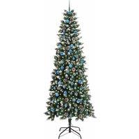Berkfield Home Elegant Artificial Christmas Tree with 300 LEDs Green 96 x 96 x 240 cm