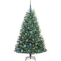 Berkfield Home Realistic Artificial Hinged Christmas Tree Green 150 cm PVC & Metal