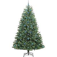 Berkfield Home Realistic Artificial Hinged Christmas Tree Green 240 cm PVC & Metal