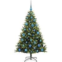 Berkfield Home Realistic Artificial Hinged Christmas Tree 150 LEDs Green 150 cm