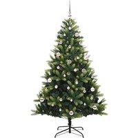 Berkfield Home Realistic Artificial Hinged Christmas Tree 150 LEDs Green 150 cm