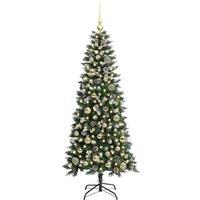 Berkfield Home Elegant Artificial Christmas Tree with 150 LEDs Green 66 x 66 x 150 cm