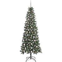 Berkfield Home Elegant Artificial Christmas Tree with 300 LEDs Green 86 x 86 x 210 cm