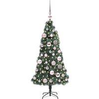 Berkfield Home Elegant Artificial Pre-lit Christmas Tree with Ball Set Green 120 cm