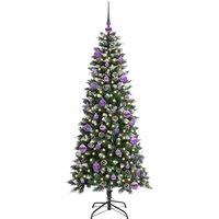 Berkfield Home Elegant Artificial Christmas Tree with 150 LEDs Green 66 x 66 x 150 cm