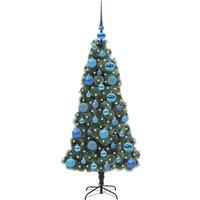 Berkfield Home Elegant Artificial Pre-lit Christmas Tree with Ball Set Green 120 cm
