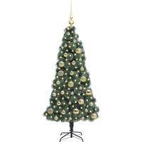 Berkfield Home Elegant Artificial Pre-lit Christmas Tree with Ball Set Green 120 cm