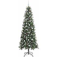 Berkfield Home Elegant Artificial Christmas Tree with 300 LEDs Green 86 x 86 x 210 cm