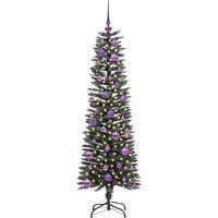 Berkfield Home Elegant Artificial Christmas Tree with 150 LEDs Green 43 x 43 x 150 cm