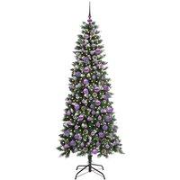 Berkfield Home Elegant Artificial Christmas Tree with 300 LEDs Green 76 x 76 x 180 cm