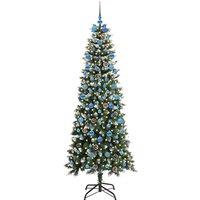 Berkfield Home Elegant Artificial Christmas Tree with 300 LEDs Green 86 x 86 x 210 cm