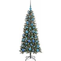 Berkfield Home Elegant Artificial Christmas Tree with 150 LEDs Green 66 x 66 x 150 cm