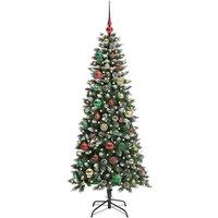Berkfield Home Elegant Artificial Christmas Tree with 150 LEDs Green 66 x 66 x 150 cm