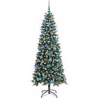 Berkfield Home Elegant Artificial Christmas Tree with 300 LEDs Green 76 x 76 x 180 cm