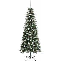 Berkfield Home Elegant Artificial Christmas Tree with 300 LEDs Green 76 x 76 x 180 cm