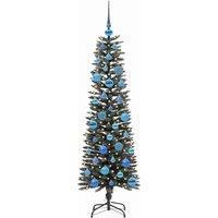 Berkfield Home Elegant Artificial Christmas Tree with 150 LEDs Green 43 x 43 x 150 cm