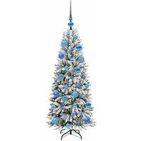 Berkfield Home Green Artificial Christmas Tree with 150 LEDs White 53 x 53 x 120 cm