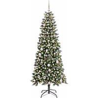 Berkfield Home Elegant Artificial Christmas Tree with 300 LEDs Green 76 x 76 x 180 cm