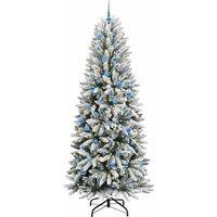 Berkfield Home Green Artificial Christmas Tree with 300 LEDs White 93 x 93 x 240 cm