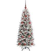 Berkfield Home Green Artificial Christmas Tree with 150 LEDs White 53 x 53 x 120 cm