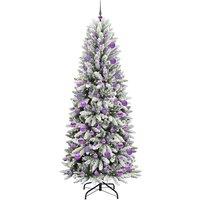 Berkfield Home Green Artificial Christmas Tree with 300 LEDs White 78 x 78 x 210 cm