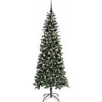 Berkfield Home Elegant Artificial Christmas Tree with 300 LEDs Green 86 x 86 x 210 cm