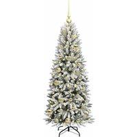 Berkfield Home Green Artificial Christmas Tree with 150 LEDs White 53 x 53 x 120 cm