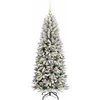 Berkfield Home Green Artificial Christmas Tree with 150 LEDs White 63 x 63 x 150 cm
