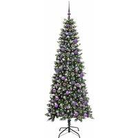 Berkfield Home Elegant Artificial Christmas Tree with 300 LEDs Green 86 x 86 x 210 cm
