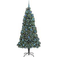 Berkfield Home Elegant Artificial Pre-lit Christmas Tree with Ball Set Green 210 cm