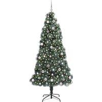 Berkfield Home Elegant Artificial Pre-lit Christmas Tree with Ball Set Green 240 cm