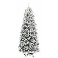 Berkfield Home Green Artificial Christmas Tree with 300 LEDs White 78 x 78 x 210 cm