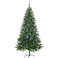 Berkfield Home Realistic Christmas Tree with 150 LEDs with Stand Green 150 cm PE