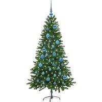 Berkfield Home Realistic Christmas Tree with 150 LEDs with Stand Green 150 cm PE