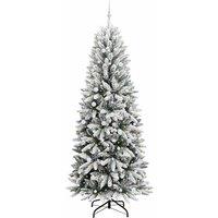 Berkfield Home Green Artificial Christmas Tree with 300 LEDs White 93 x 93 x 240 cm