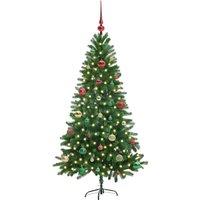 Berkfield Home Realistic Christmas Tree with 150 LEDs with Stand Green 150 cm PE