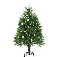 Berkfield Home Realistic Christmas Tree with 150 LEDs with Stand Green 120 cm PE