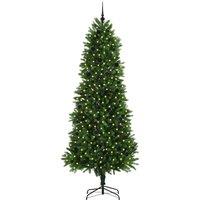 Berkfield Home Realistic Christmas Tree with 300 LEDs with Stand Green 240 cm PE