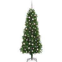 Berkfield Home Realistic Christmas Tree with 300 LEDs with Stand Green 240 cm PE