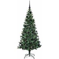 Berkfield Home Elegant Artificial Pre-lit Christmas Tree Green 180 cm PVC & Metal