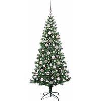 Berkfield Home Elegant Artificial Pre-lit Christmas Tree Green 180 cm PVC & Metal